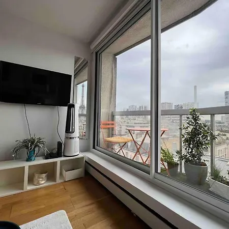 Tour Eiffel - Vue Imprenable Au-dessus Des Toits, Balcon 公寓 巴黎